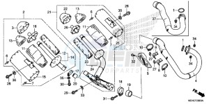 CRF450RD CRF450R Europe Direct - (ED) drawing EXHAUST MUFFLER