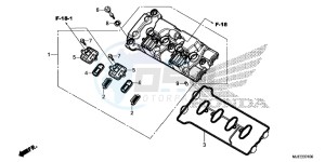 CB650FAH 2ED - (2ED) drawing CYLINDER HEAD COVER