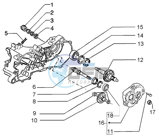 Rear wheel shaft