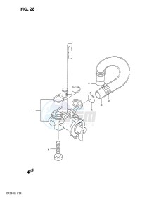 DR250 (E24) drawing FUEL COCK