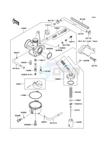 KLX110 KLX110A8F EU drawing Carburetor