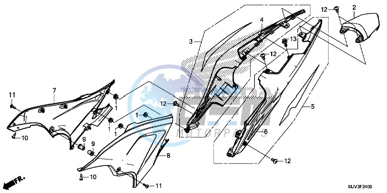 SIDE COVER/REAR COWL