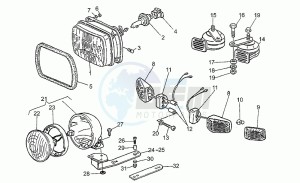 V 35 350 Carabinieri - PA Carabinieri/PA drawing Headlight-horn