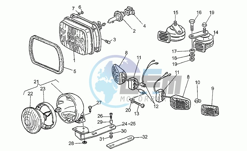 Headlight-horn