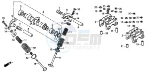 CM125C drawing CAMSHAFT/VALVE