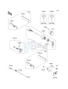 KAF400 A [MULE 610 4X4] (A1) A1 drawing IGNITION SWITCH