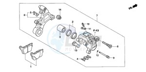 CBR1000RR drawing REAR BRAKE CALIPER (CBR1000RR6/7)