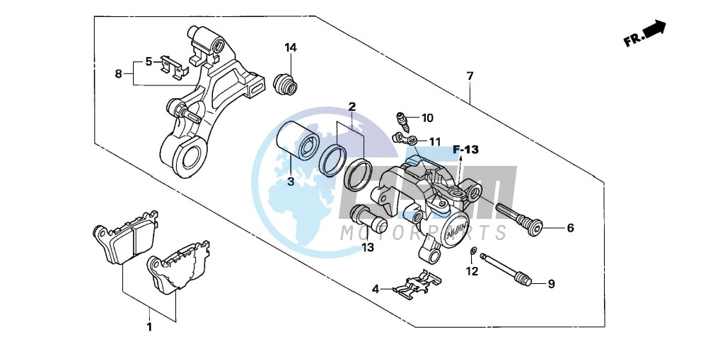 REAR BRAKE CALIPER (CBR1000RR6/7)