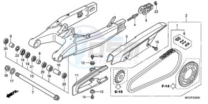 CB600F39 France - (F / CMF ST 25K) drawing SWINGARM