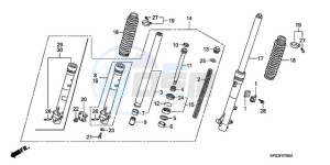 CRF230F9 Europe Direct - (ED / CMF) drawing FRONT FORK