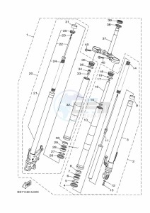 YZF320-A YZF-R3 (B2X8) drawing FRONT FORK