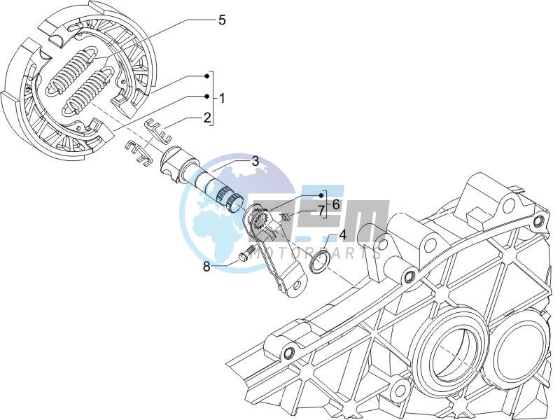 Rear brake - Brake jaw