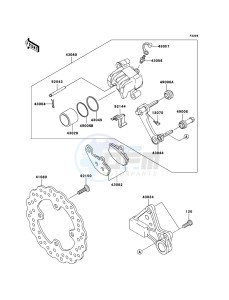 NINJA ZX-6RR ZX600-N1H FR GB XX (EU ME A(FRICA) drawing Rear Brake