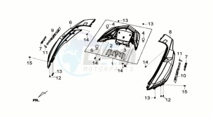 GTS 300i ABS drawing COWLING