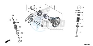 CRF250RF CRF250R Europe Direct - (ED) drawing CAMSHAFT/ VALVE