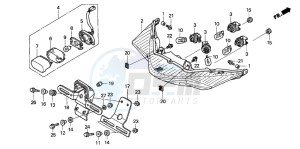 VFR800A drawing REAR COMBINATION LIGHT (E,ED,EK,F)