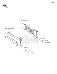 MULE PRO-DXT KAF1000BJF EU drawing Reflectors