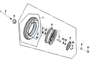 CROX 50 25KMH (L8 L9) NL EURO4 drawing FRONT WHEEL