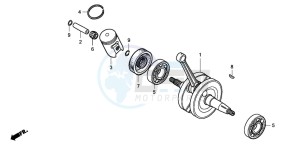 CR85R drawing CRANKSHAFT