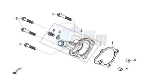 GTS 125I 2014 ABS drawing WATERPOMP COVER