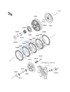 EX250 J [NINJA 250R] (J8F-J9FA) J9FA drawing CLUTCH