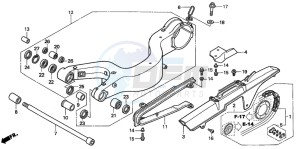 VFR800 drawing SWINGARM