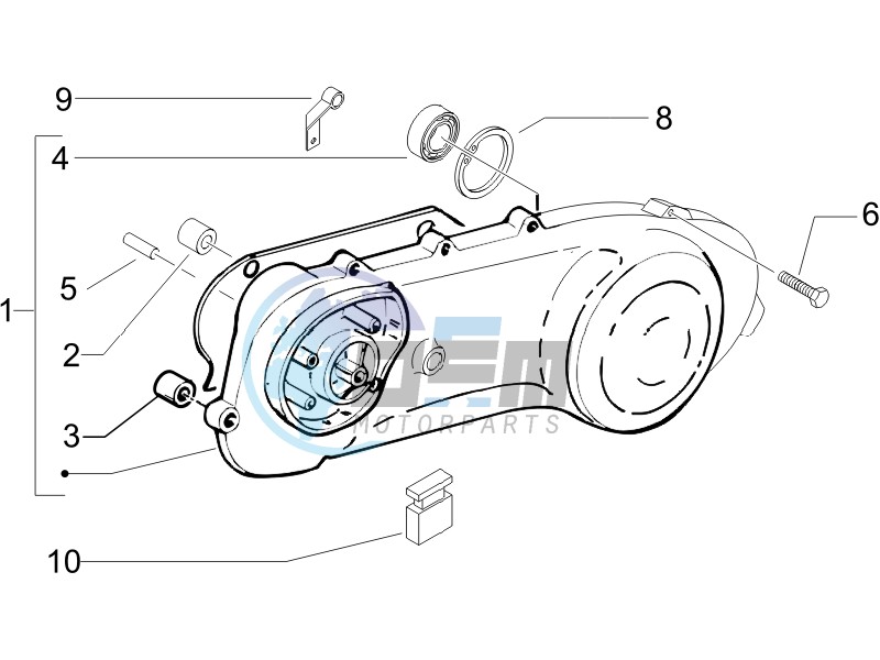 Crankcase cover and cooling