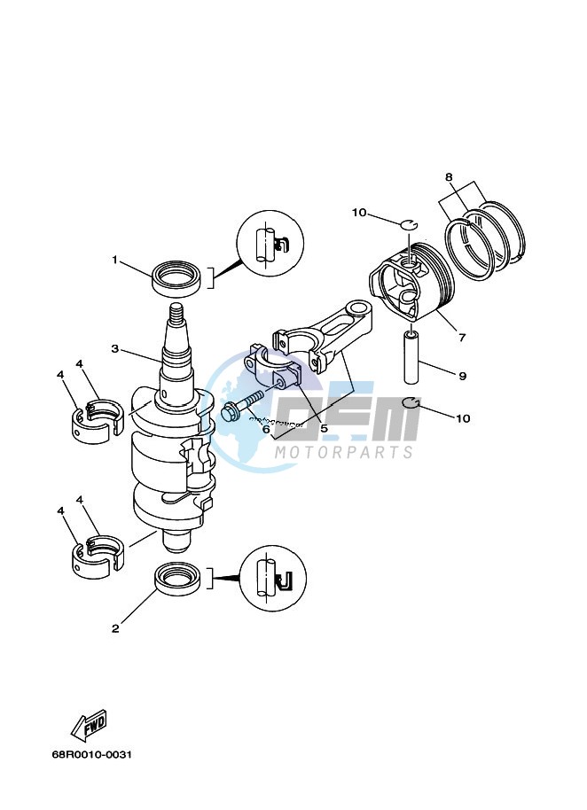 CRANKSHAFT--PISTON