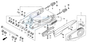 CBR600FR drawing SWINGARM