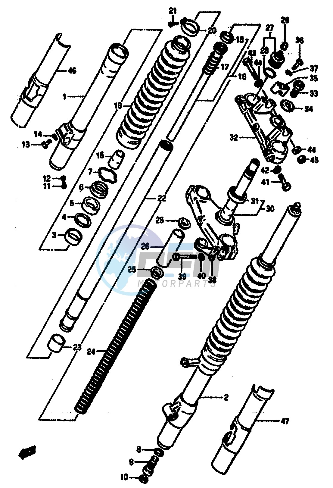 FRONT FORK (MODEL E)