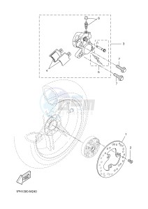 NS50N AEROX NAKED (1PL1 1PL1 1PL1) drawing REAR BRAKE CALIPER