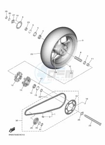 YZF600W YZF-R6 (BN6V) drawing REAR WHEEL