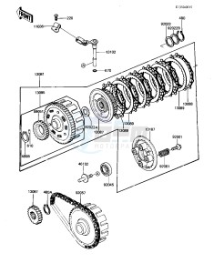 KZ 440 A [LTD] (A2-A4) [LTD] drawing CLUTCH -- KZ440-A3_A4- -