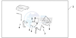 GL18009 BR / AB - (BR / AB) drawing PASSENGER ARMREST