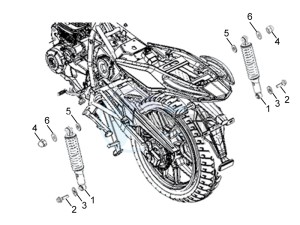 ETX 150 drawing Rear Shock absorber