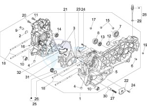 Beverly 125 e3 drawing Crankcase