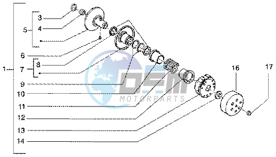 Driven pulley