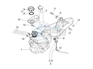 Liberty 125 4t e3 (UK) UK drawing Fuel Tank