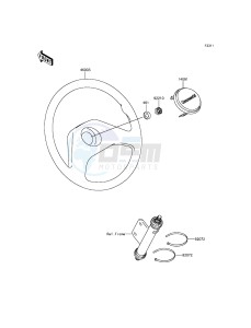 MULE 600 KAF400BGF EU drawing Steering Wheel