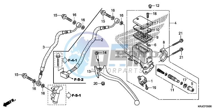 RR. BRAKE MASTER CYLINDER