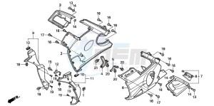 CBR600SE drawing LOWER COWL