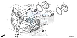 CBR1000RAG CBR1000 - Fireblade ABS Europe Direct - (ED) drawing HEADLIGHT