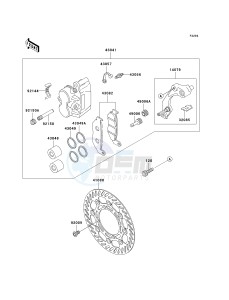 KLX 300 A [KLX300R] (A2-A6) [KLX300R] drawing FRONT BRAKE