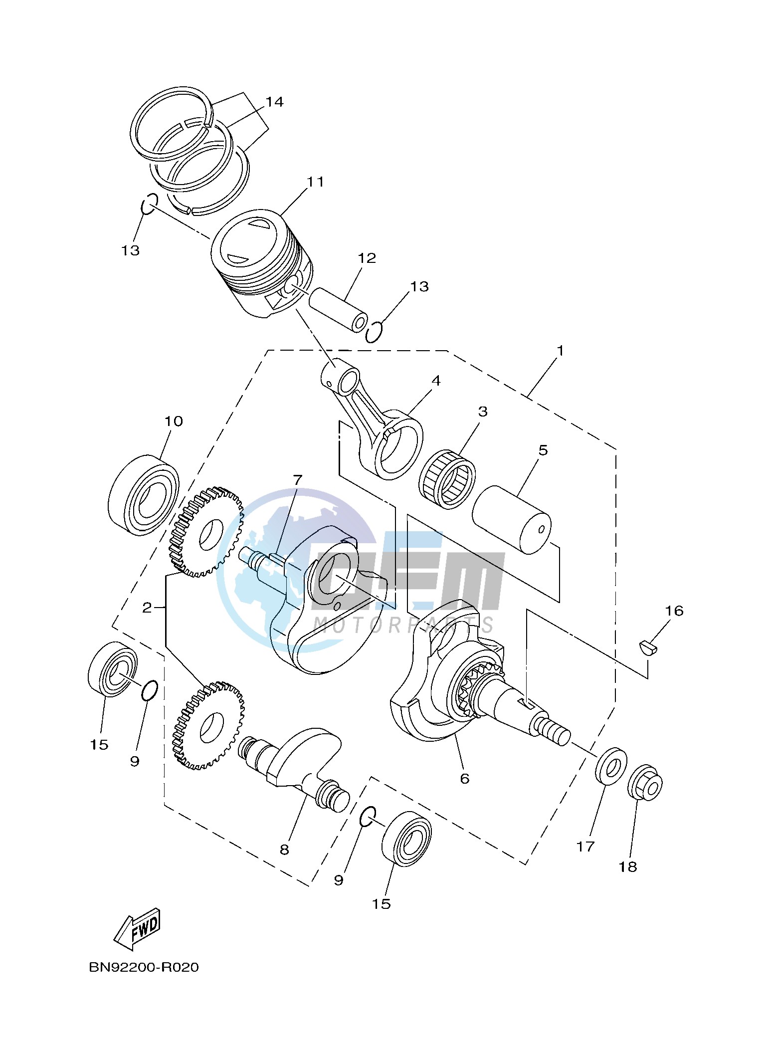 CRANKSHAFT & PISTON