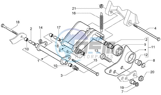 Swinging arm