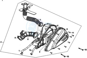 SYMPHONY SR 125 L7 drawing AIRFILTER