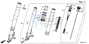 CBR1000RRC drawing FRONT FORK (CBR1000RR/RA)