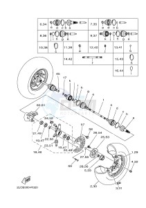 YFM450FWAD GRIZZLY 450 EPS (BM71) drawing FRONT WHEEL