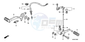 CBF600N9 France - (F / CMF) drawing BRAKE PEDAL/ CHANGE PEDAL