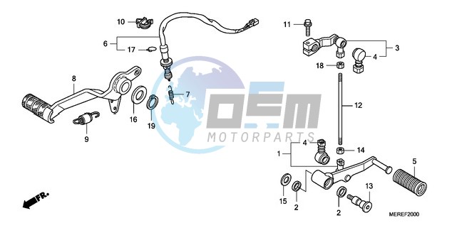 BRAKE PEDAL/ CHANGE PEDAL